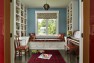 Stephanie also really wanted “a room with shelves for books with a piano in it that we could close off.” Just such a place sits right inside the front door, an “away room” with an inviting window seat that includes storage. (Benjamin Benschneider/The Seattle Times)