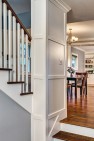 Queen Anne Craftsman – Painted Wood Trim Details at the Stairs