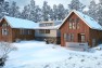 Modern Farmhouse – Rendered View: Exterior in Snow