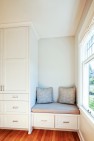 Built-in window seat in the master closet. – Addition on Three Floors – Board & Vellum