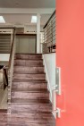 Split Level Remodel – Sammamish Split by Board & Vellum – Bright pink front door.