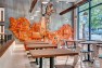 Oasis Tea Zone Capitol Hill – Space man installation in orange. – Retail Café Design