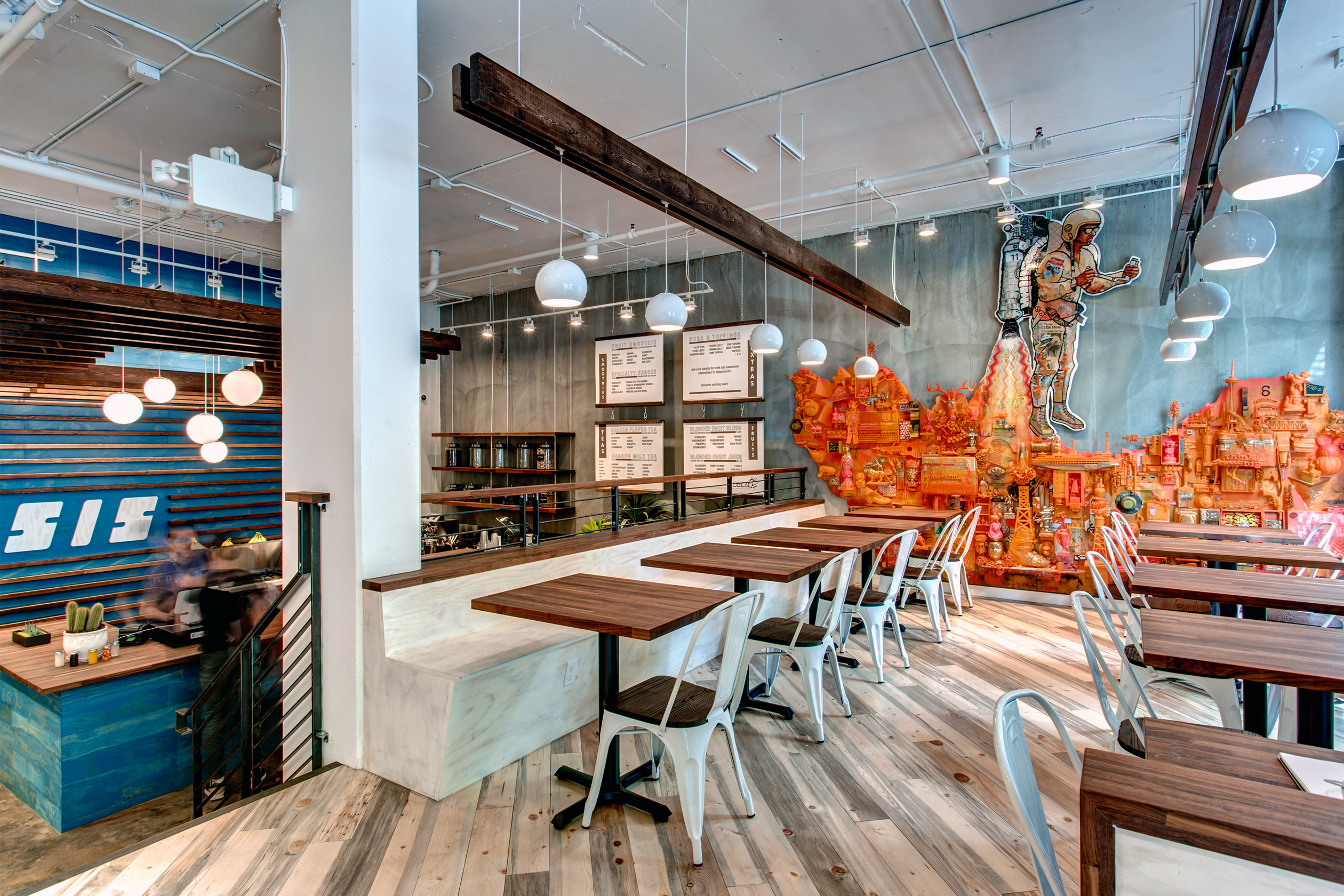 Oasis Tea Zone Capitol Hill Retail Café Design Board & Vellum