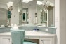 Make-up counter in the master bathroom. – Gut and Remodel of a 1960s-era Home – Sound Landing – Board & Vellum