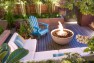 Gas fire pit with seating. – Urban Yard at The Seattle Box – Board & Vellum