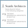 Board & Vellum ranked on the Best Residential Architect in Seattle and Best Restaurant Architect in Seattle lists.
