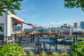 A rooftop amenity space on an apartment building in Seattle.