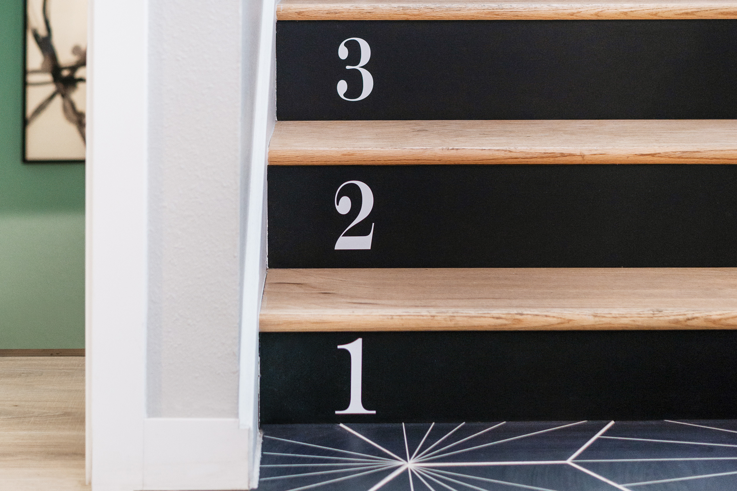 A creative cost-saving tip for your commercial space: fun, adhesive number decals.