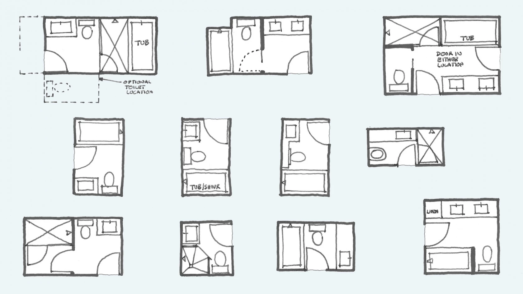 Two Bathroom Vanity Layout