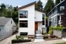 Street view of a new home in Fremont that is actually built on existing foundations. – Architecture by Board & Vellum