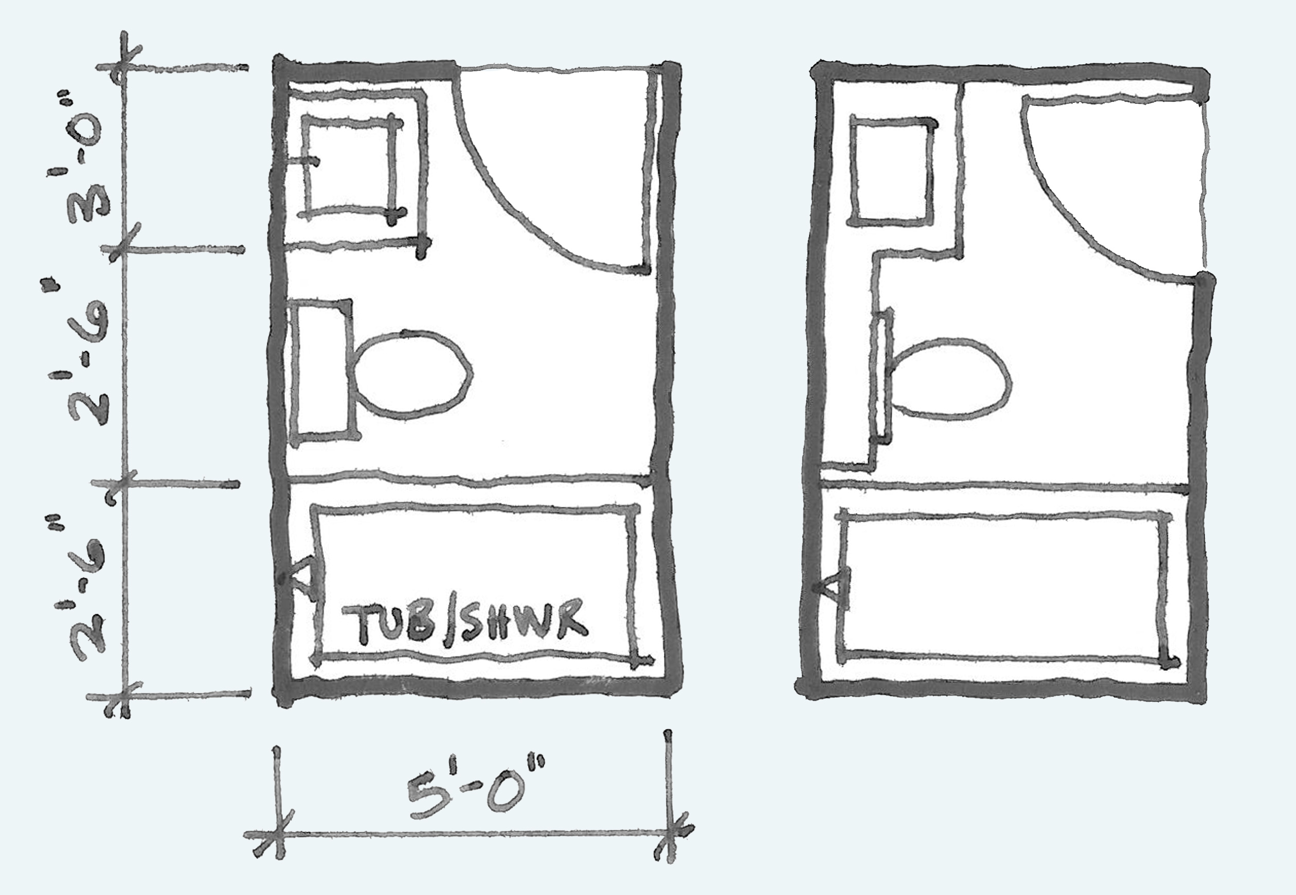 Common Bathroom Floor Plans: Rules Of Thumb For Layout – Board & Vellum