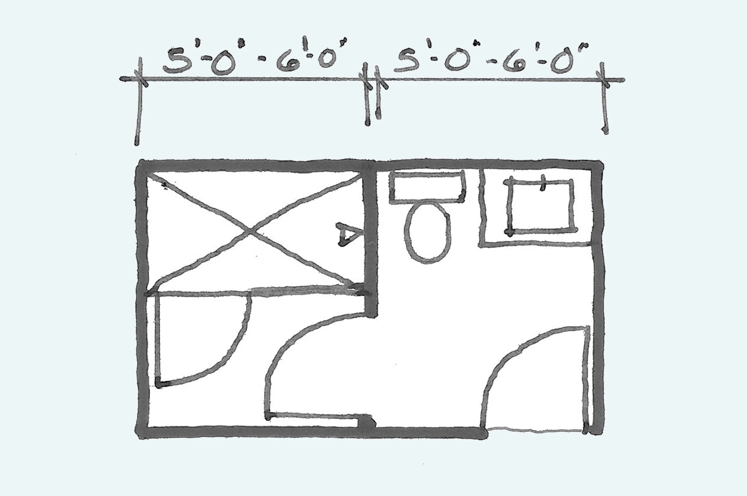 Common Bathroom Floor Plans Rules Of Thumb For Layout Board Vellum