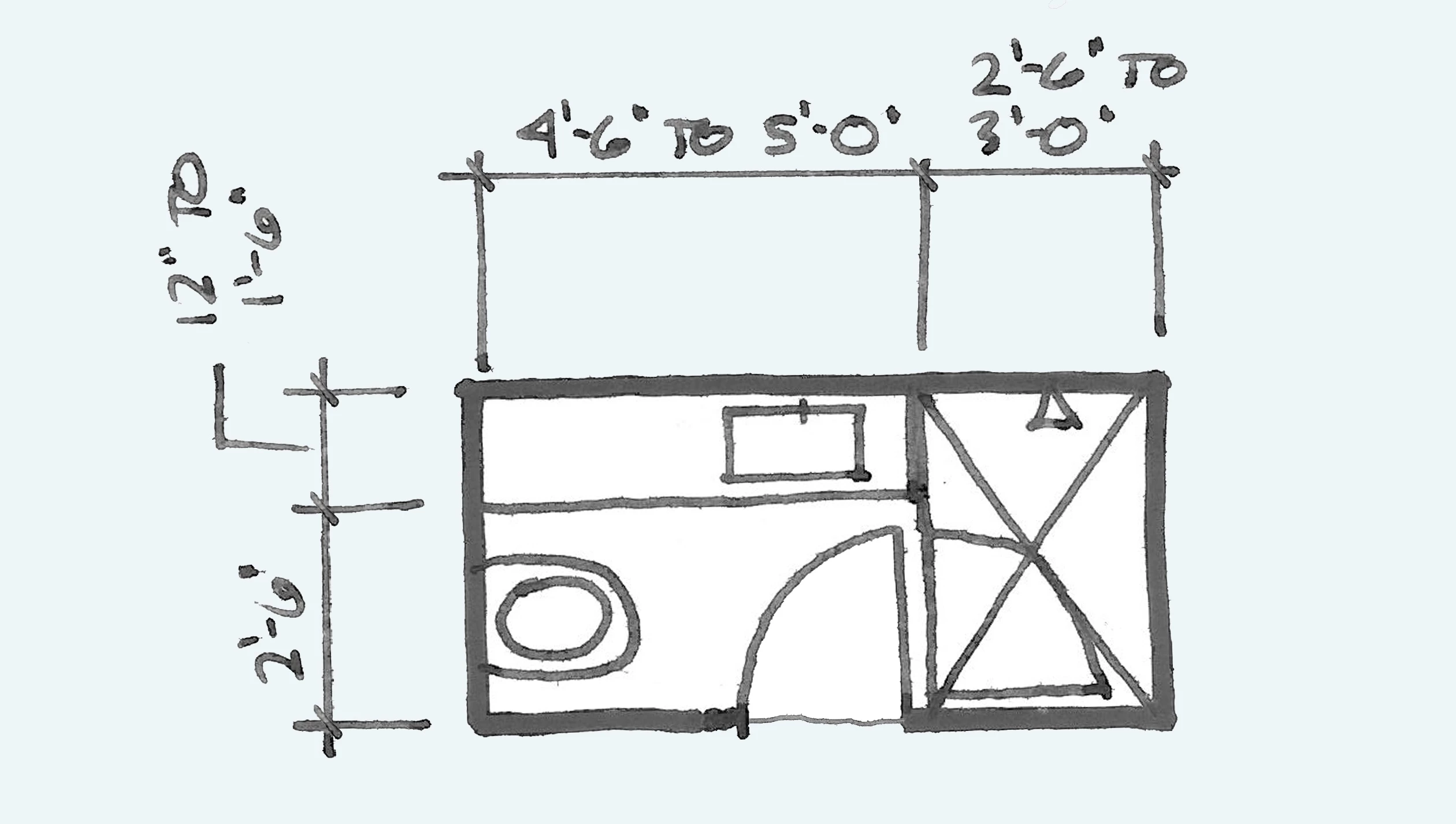 Common Bathroom Floor Plans Rules Of Thumb For Layout Board Vellum