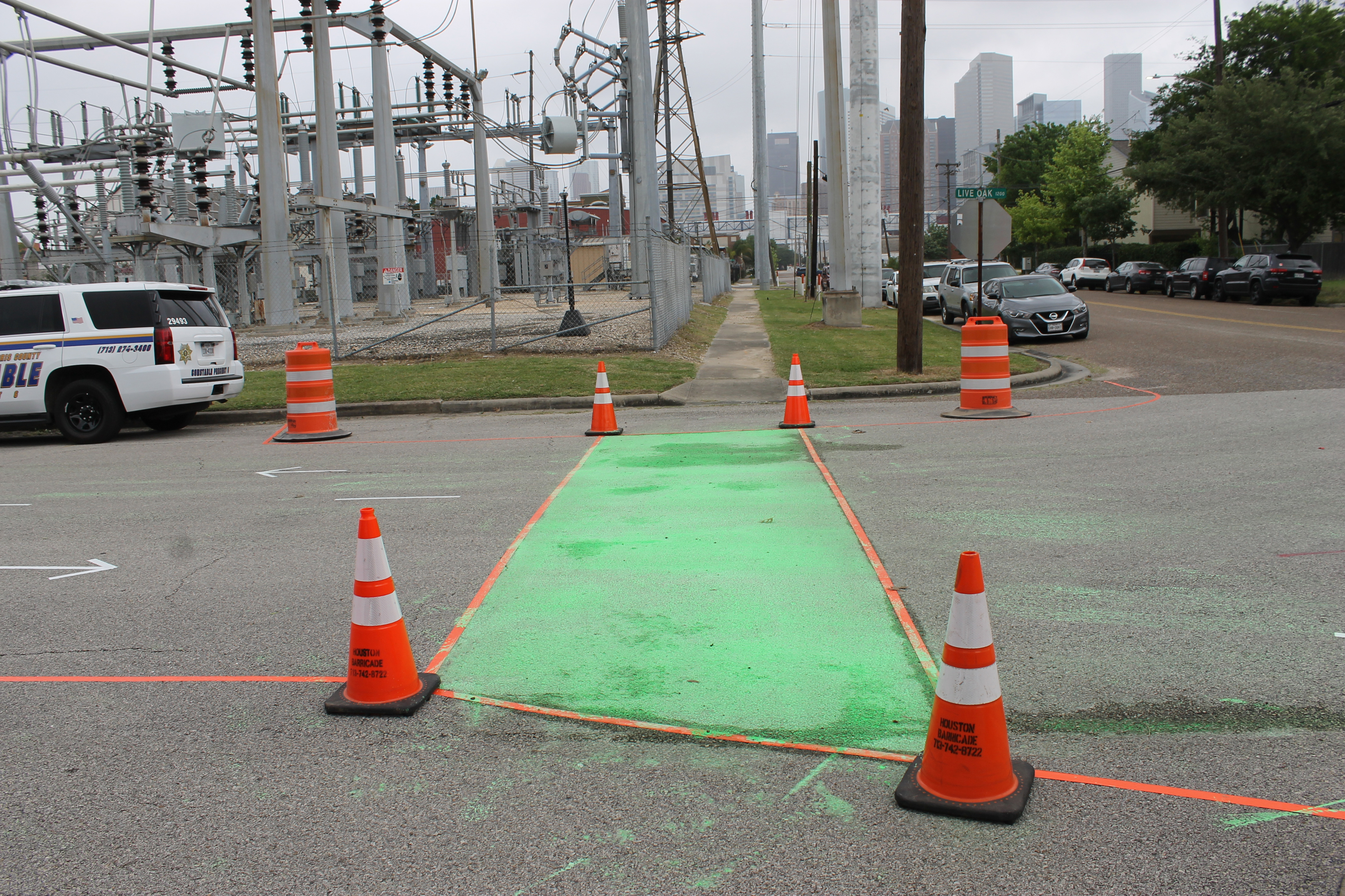 DIY Urbanism or Tactical Urbanism Example: A citizen-painted sidewalk.