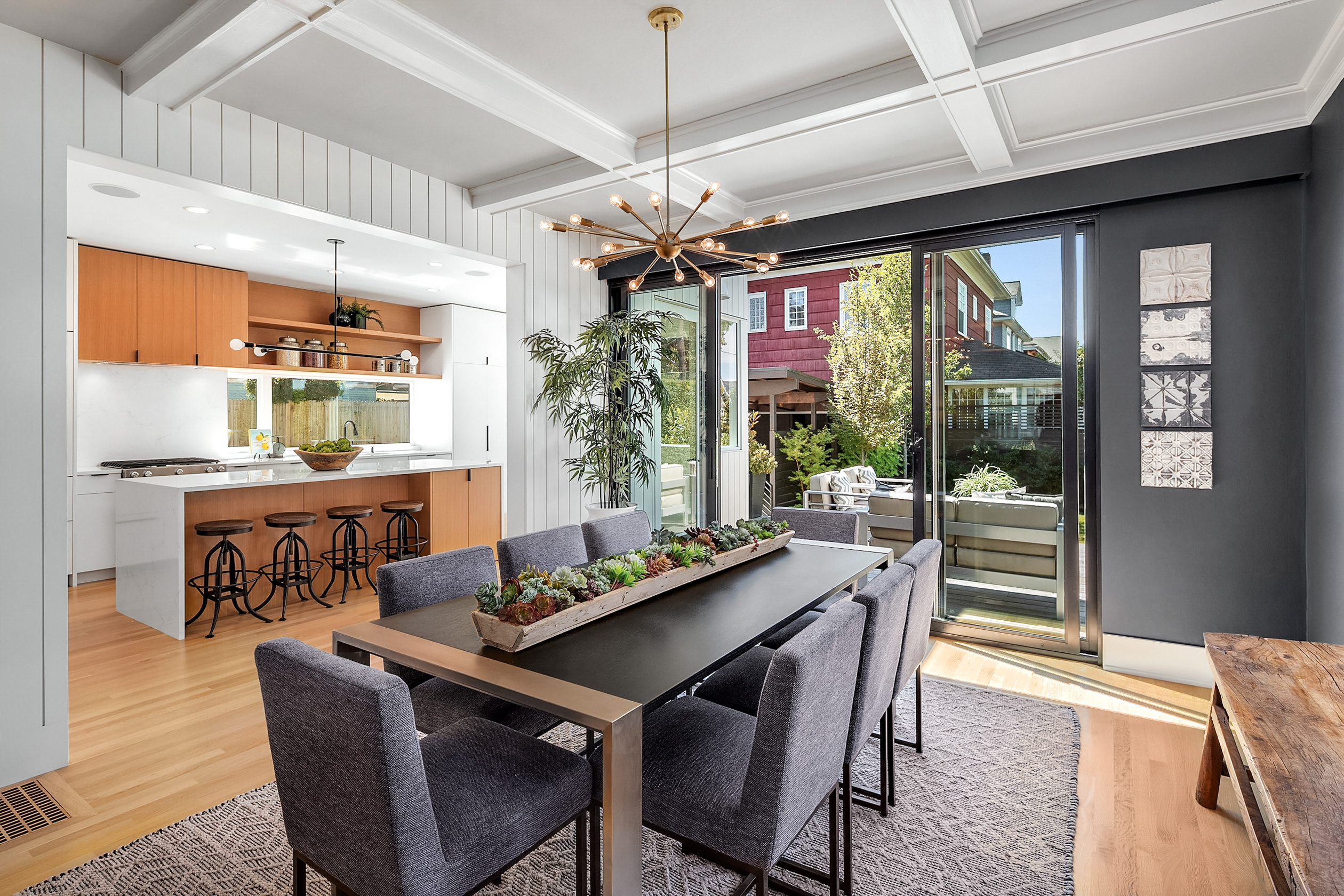 OPEN KITCHEN DINING ROOM WITH A VIEW