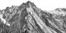 A pencil drawing of mountains by Sneha.