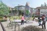 Rendering of new proposed park in the Lake City neighborhood of Seattle.